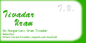 tivadar uram business card